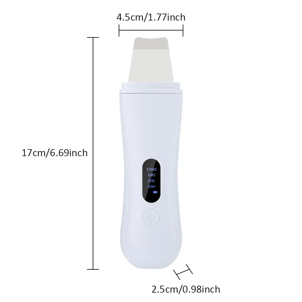 Spatule à ultrasons pour le visage, présentation finale