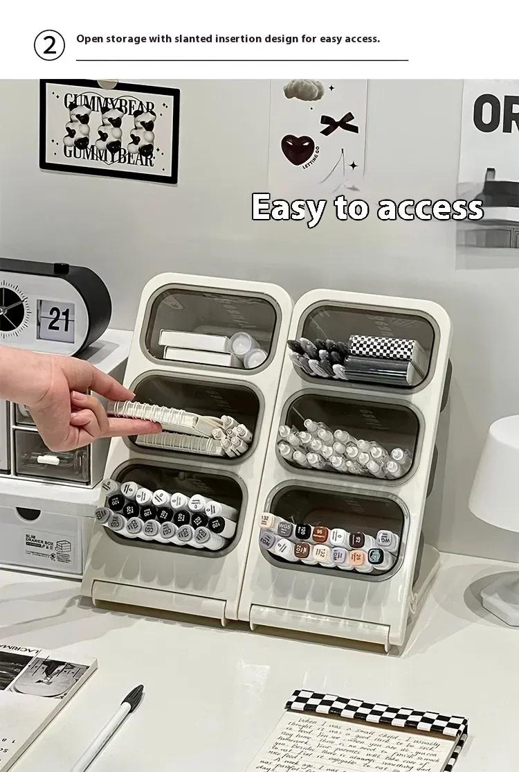 Porte-stylos incliné, idéal pour les fournitures scolaires