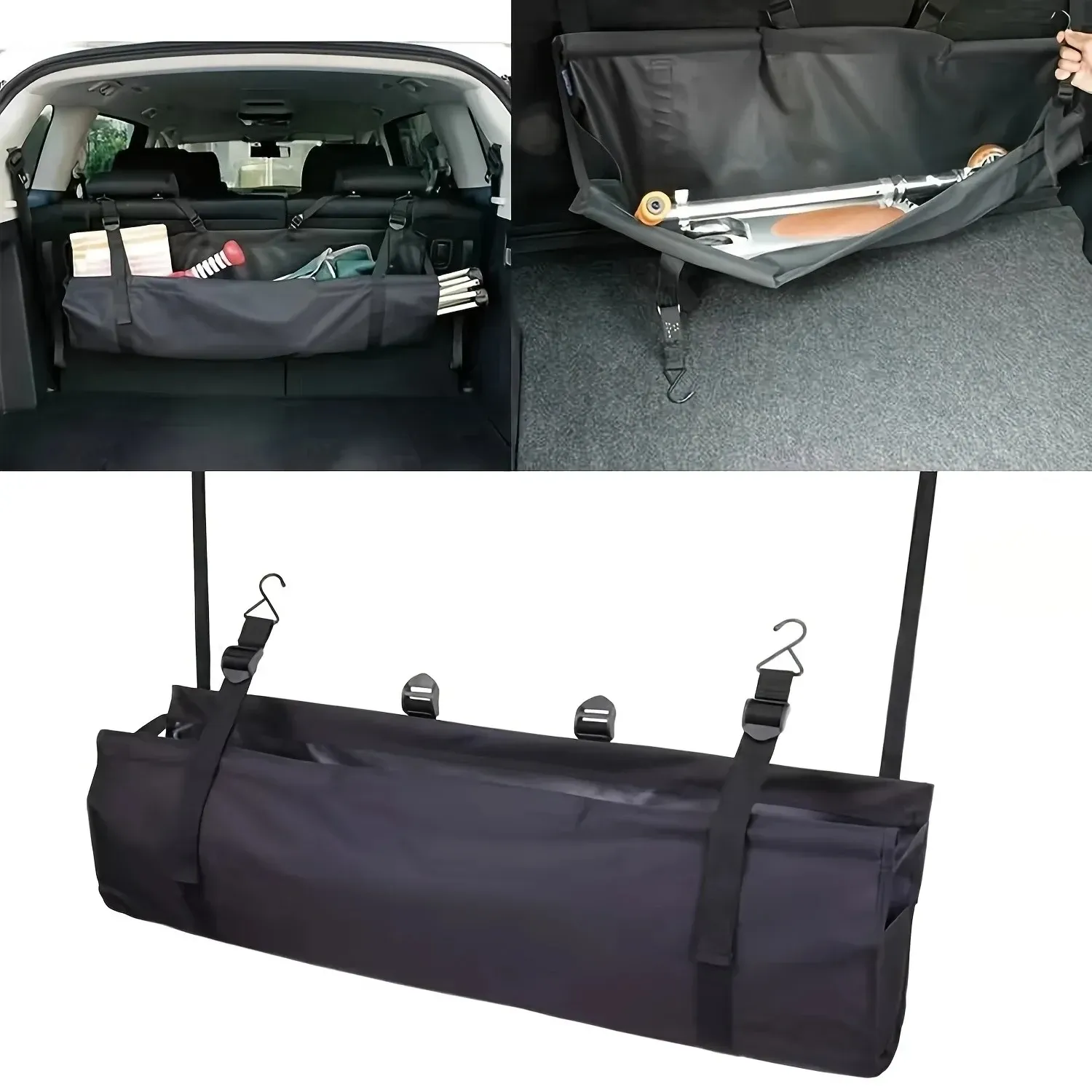 Organisateur de coffre de voiture vue complète