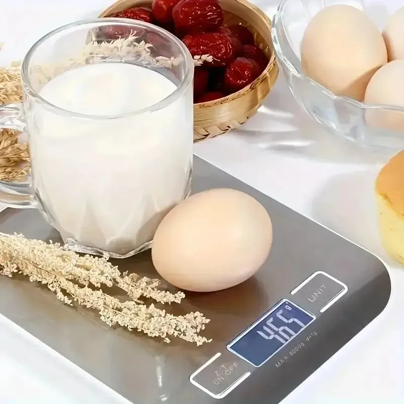 Balance de cuisine numérique à affichage LED, 10 kg / 5 kg (précision 1 g), plateau en acier inoxydable 2