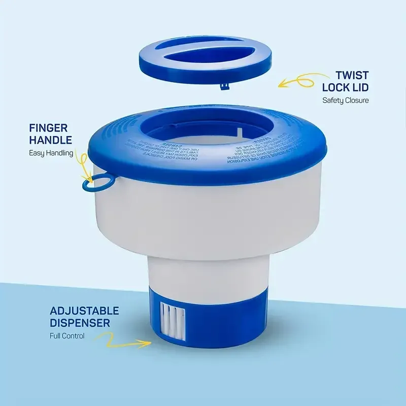 Distributeur flottant de chlore, détail du design