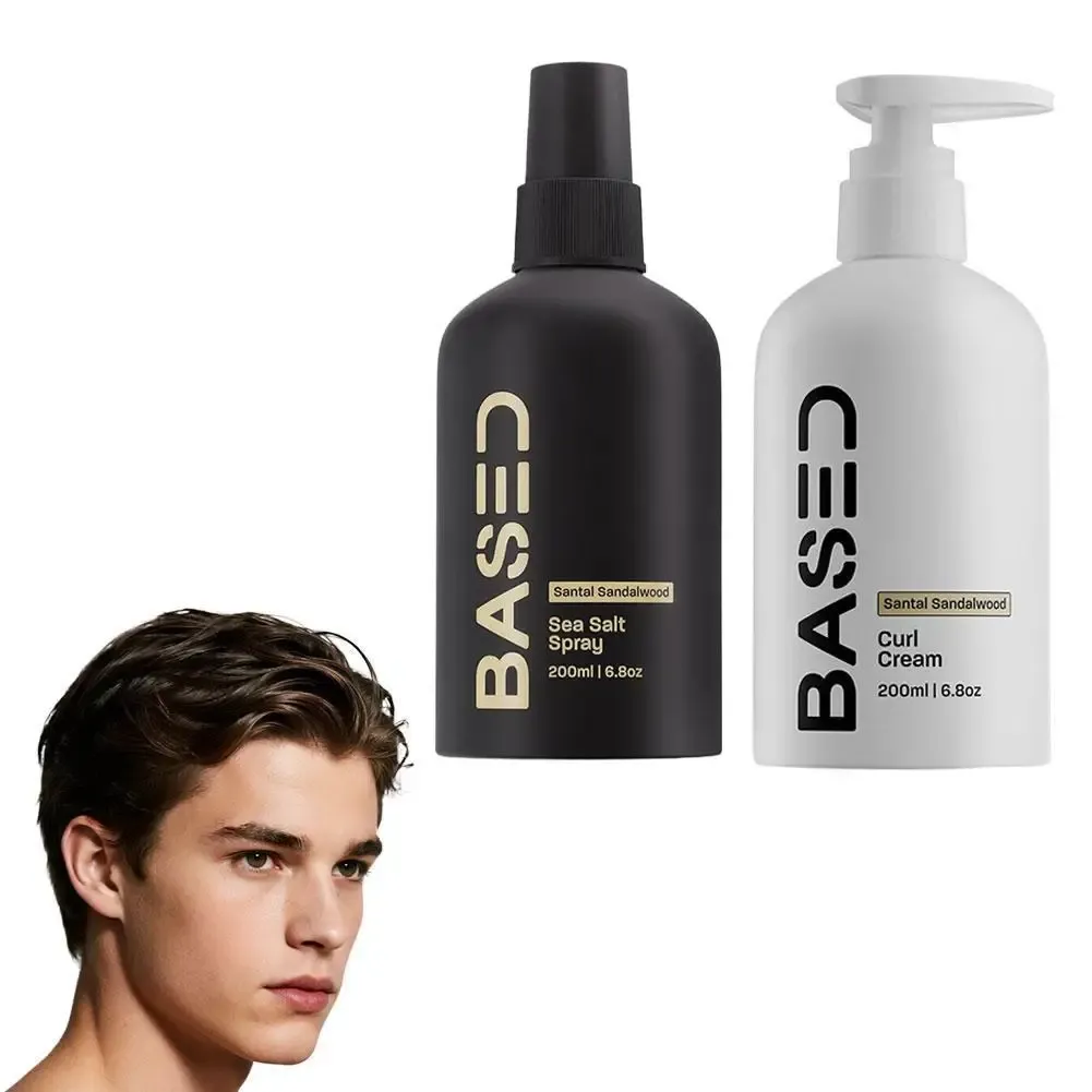 BASDED Soin Capillaire au Sel Marin : Shampooing Volumisant, Spray Texturisant et Crème Définition des Boucles 6
