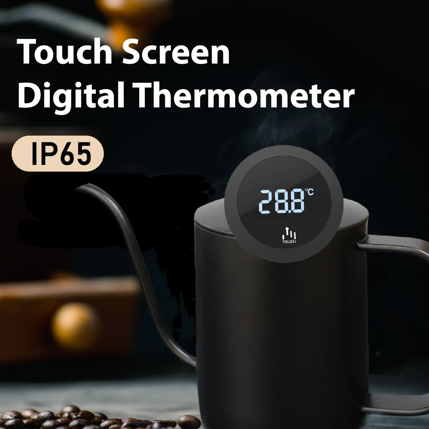 Thermomètre pour mousse de lait – Outil de barista en acier inoxydable avec clip, 0 à 220 °F / -10 à 110 °C, idéal pour le latte art 2