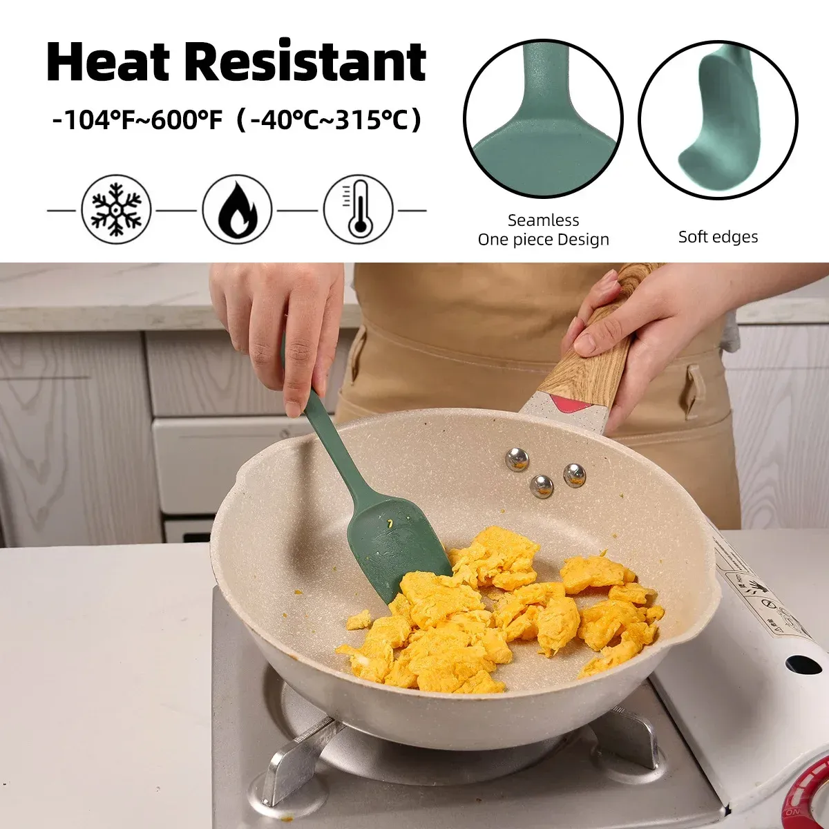 Ensemble d'ustensiles de cuisine en silicone résistant à la chaleur, avec grattoir à crème, pinceau à huile et accessoires barbecue, qualité alimentaire 2