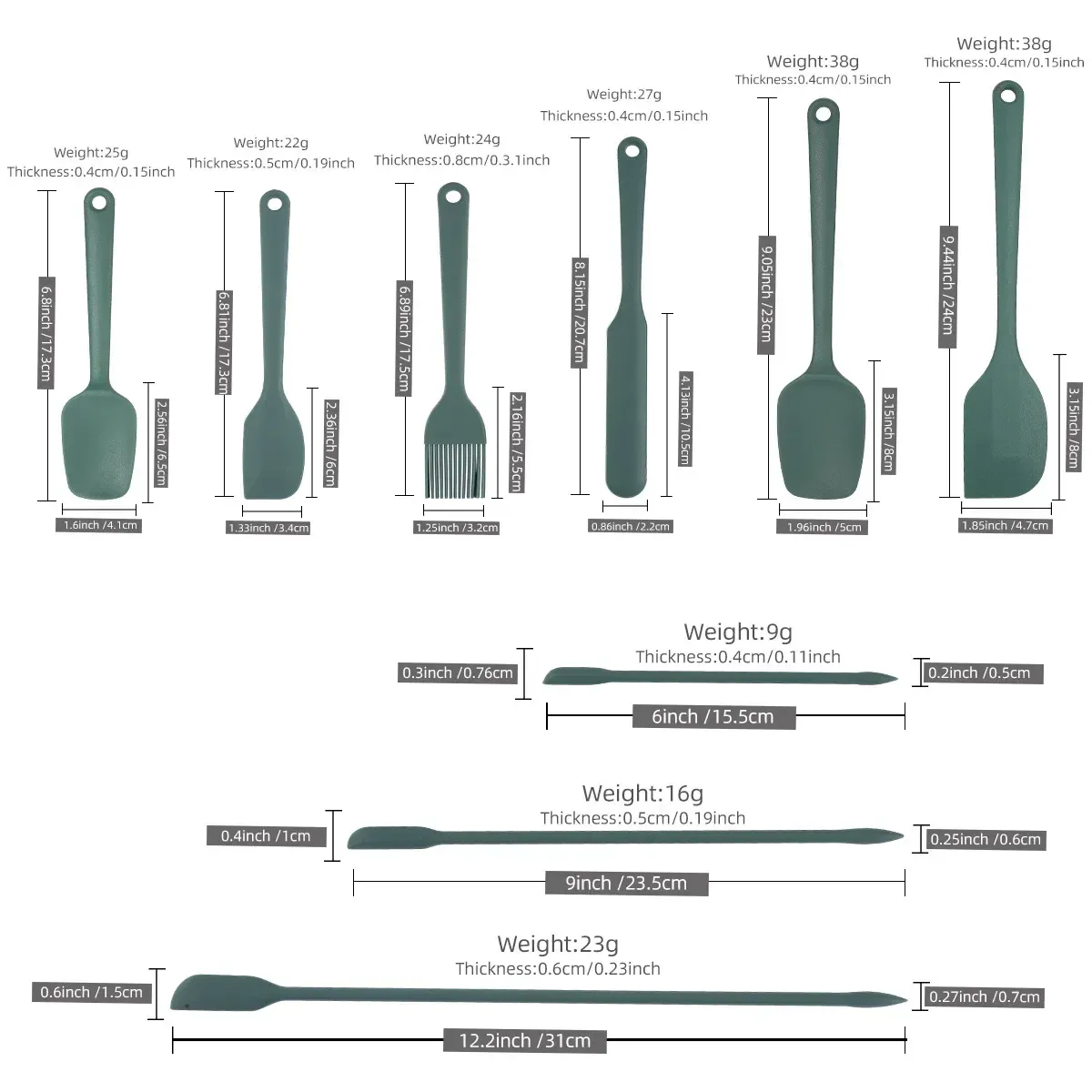 Ensemble d'ustensiles de cuisine en silicone résistant à la chaleur, avec grattoir à crème, pinceau à huile et accessoires barbecue, qualité alimentaire 4