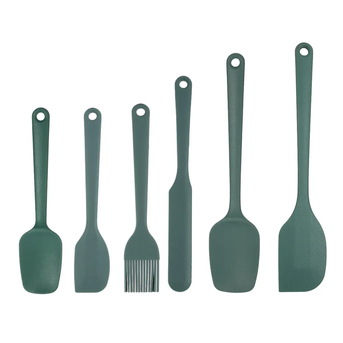 Ensemble d'ustensiles de cuisine en silicone résistant à la chaleur, avec grattoir à crème, pinceau à huile et accessoires barbecue, qualité alimentaire 7