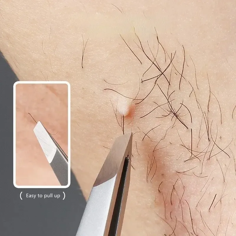 Pince à sourcils en acier inoxydable à biseau, pince à épiler pour extensions de cils, pince à double paupière, outil d'épilation, outil cosmétique - Image 1
