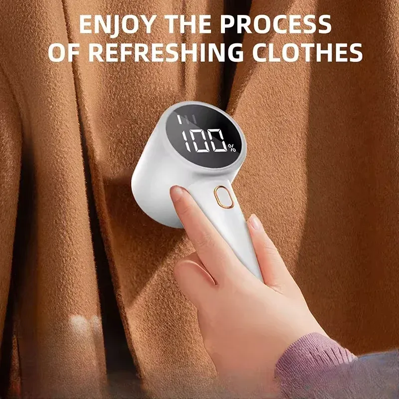 Éliminateur de peluches électrique pour la maison, 3 vitesses réglables, écran LED numérique, anti-bouloches rechargeable sans fil, nouveau modèle 2