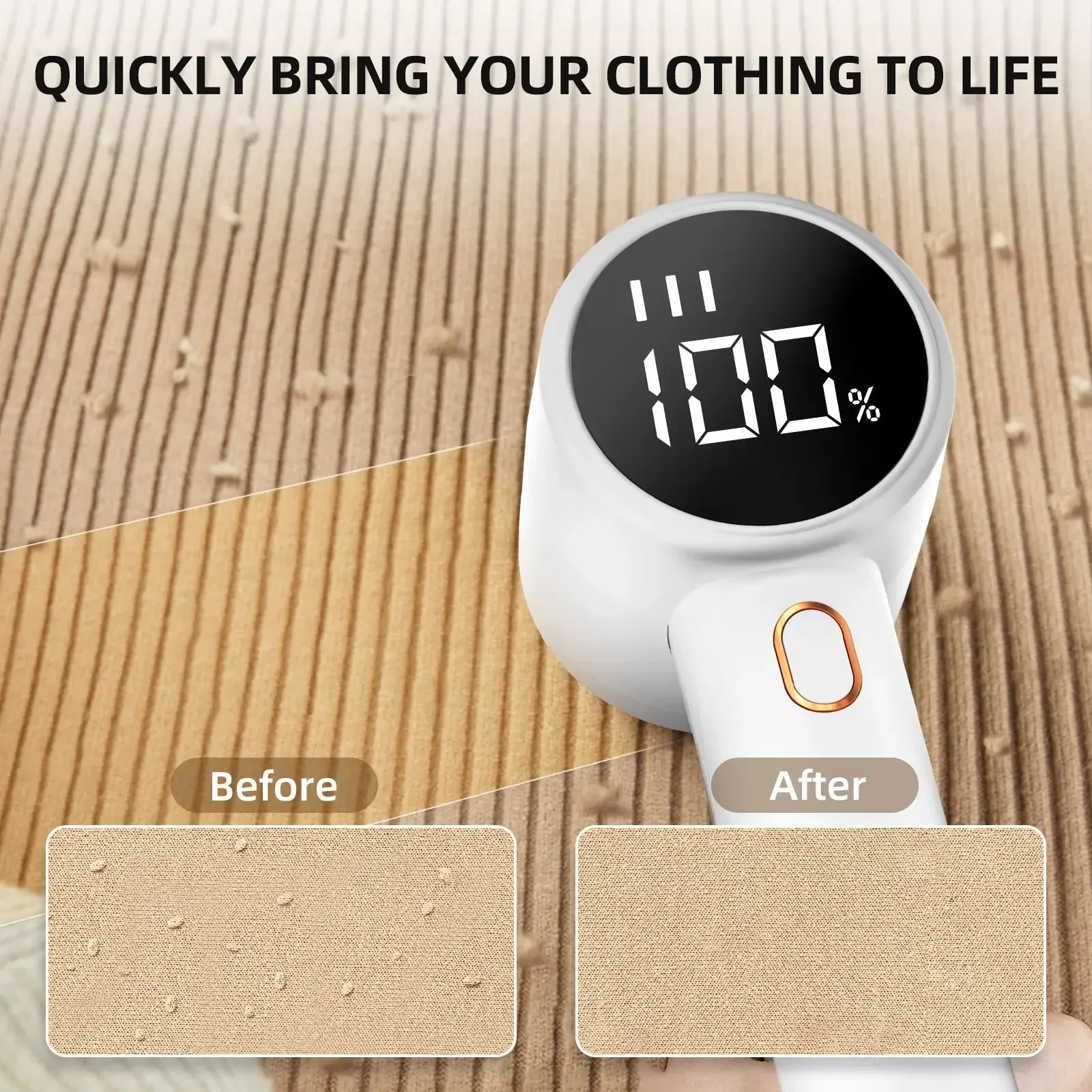 Éliminateur de peluches électrique pour la maison, 3 vitesses réglables, écran LED numérique, anti-bouloches rechargeable sans fil, nouveau modèle 6