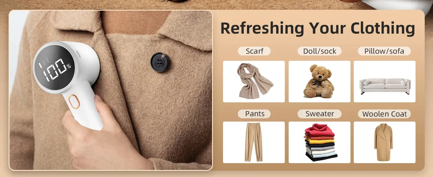 Rasoir à peluches électrique vue d'ensemble