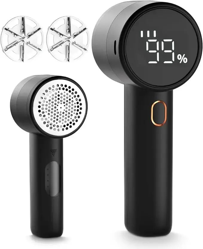 Éliminateur de peluches électrique pour la maison, 3 vitesses réglables, écran LED numérique, anti-bouloches rechargeable sans fil, nouveau modèle 12