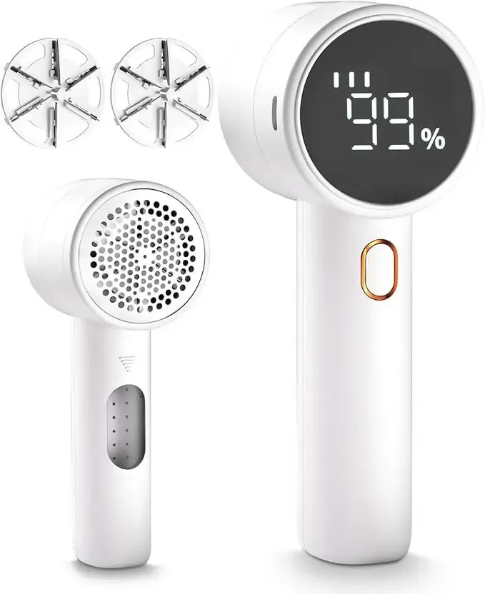 Éliminateur de peluches électrique pour la maison, 3 vitesses réglables, écran LED numérique, anti-bouloches rechargeable sans fil, nouveau modèle 11