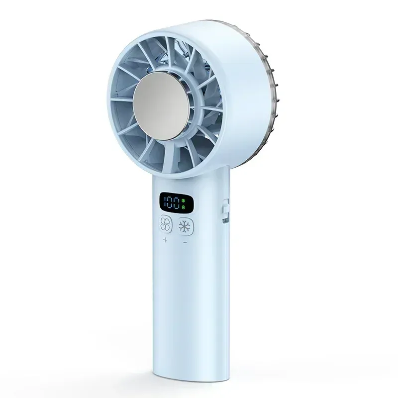 Ventilateur portatif rafraîchissant à glace TINSOL, batterie 5200 mAh, mini ventilateur portable pour voyages, camping et plein air 6