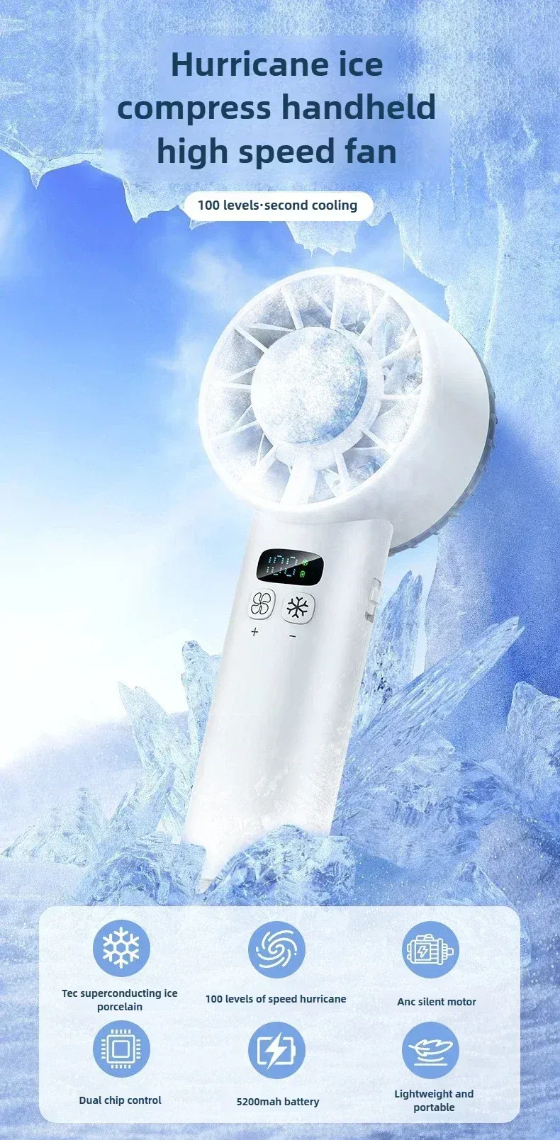 Ventilateur portatif Ice Pack TINSOL, vue détaillée