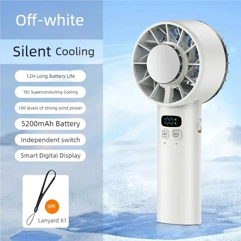 Ventilateur portatif rafraîchissant à glace TINSOL, batterie 5200 mAh, mini ventilateur portable pour voyages, camping et plein air 9