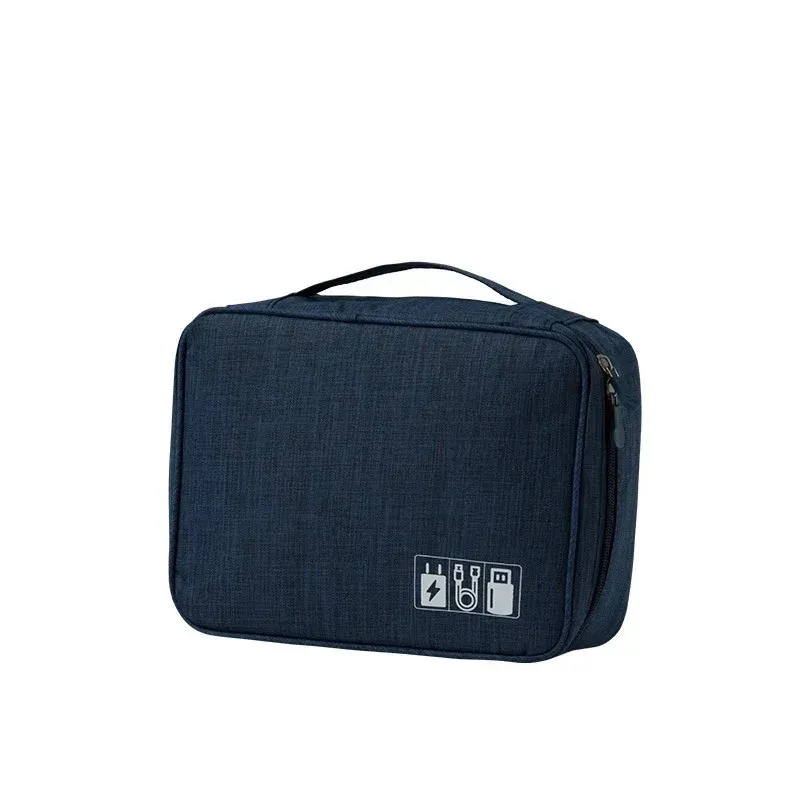 Sac de rangement électronique de voyage, organisateur multifonction à plusieurs compartiments pour écouteurs, câbles, chargeurs, disques durs et accessoires high-tech 12