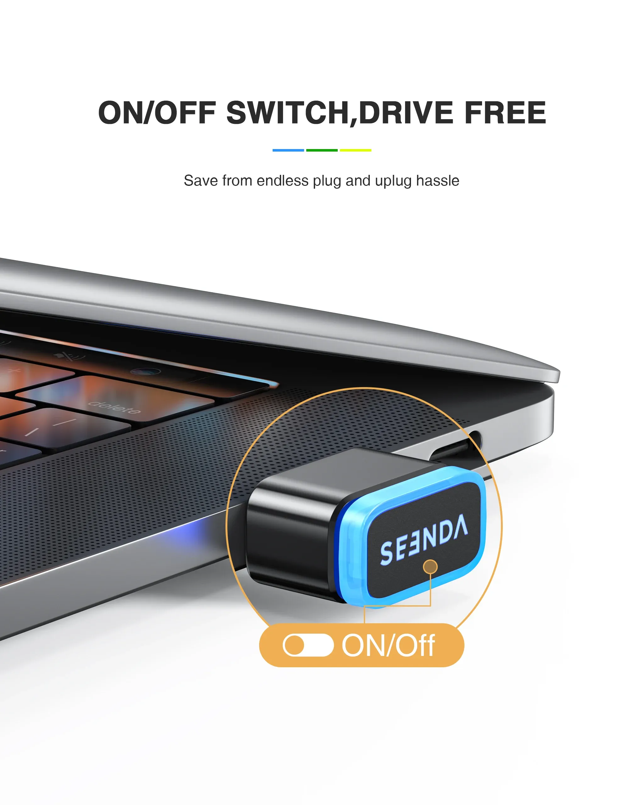 Seenda – Souris USB Jiggler mécanique, simulateur de mouvement Marche/Arrêt pour maintenir l'ordinateur éveillé 2