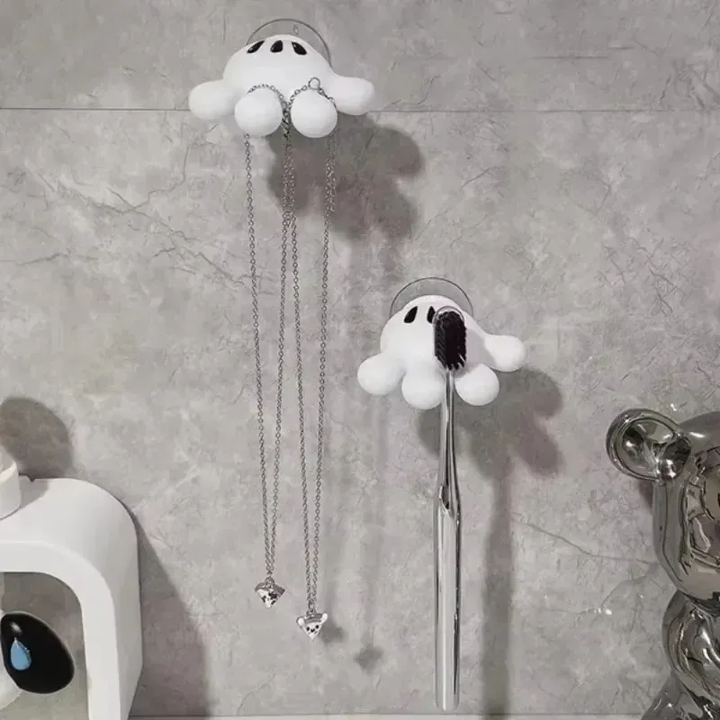 Vue détaillée du porte-brosse à dents avec ventouses