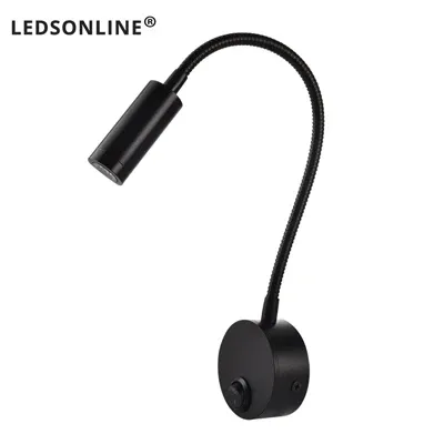 Lampe murale de chevet pour lecture et travail, applique murale LED 3 W, lampe de livre, veilleuse murale, spot LED avec cordon et prise UE/US 10