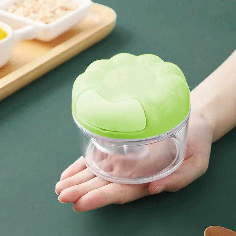 Mini Hachoir Alimentaire Manuel Multifonction pour Ail, Légumes et Viande 5