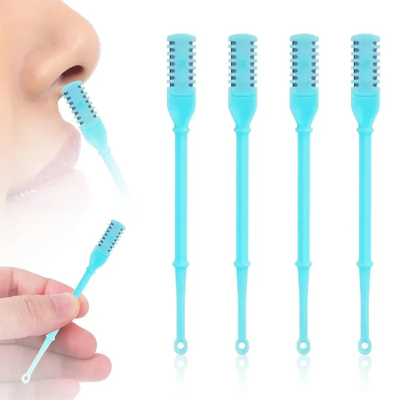 Lot de 4 tondeuses à poils de nez 2 en 1 à lame double face 9