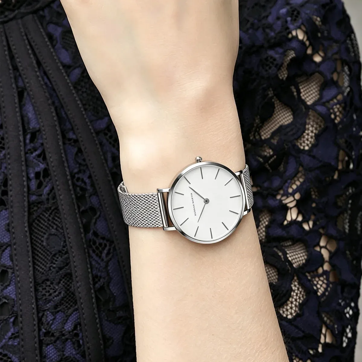 Montre Femme HANNAH MARTIN, Style Nordique Minimaliste, Mouvement Quartz Japonais, Étanche 3 Bar, 36 mm, Or Rose Intégral 5