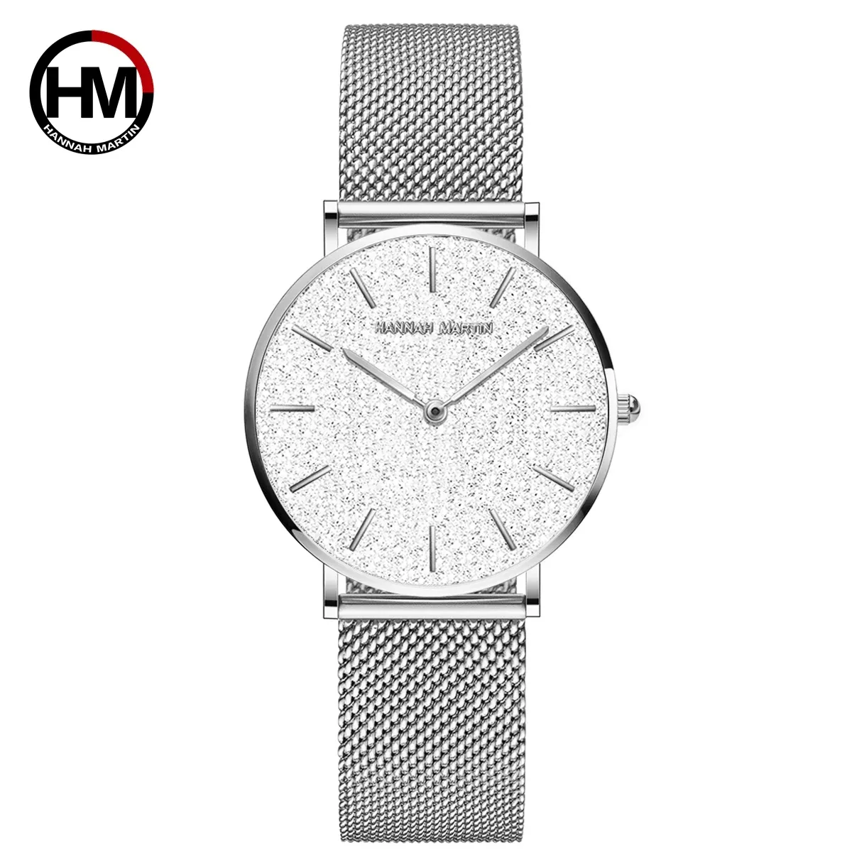 Montre Femme HANNAH MARTIN, Style Nordique Minimaliste, Mouvement Quartz Japonais, Étanche 3 Bar, 36 mm, Or Rose Intégral 21