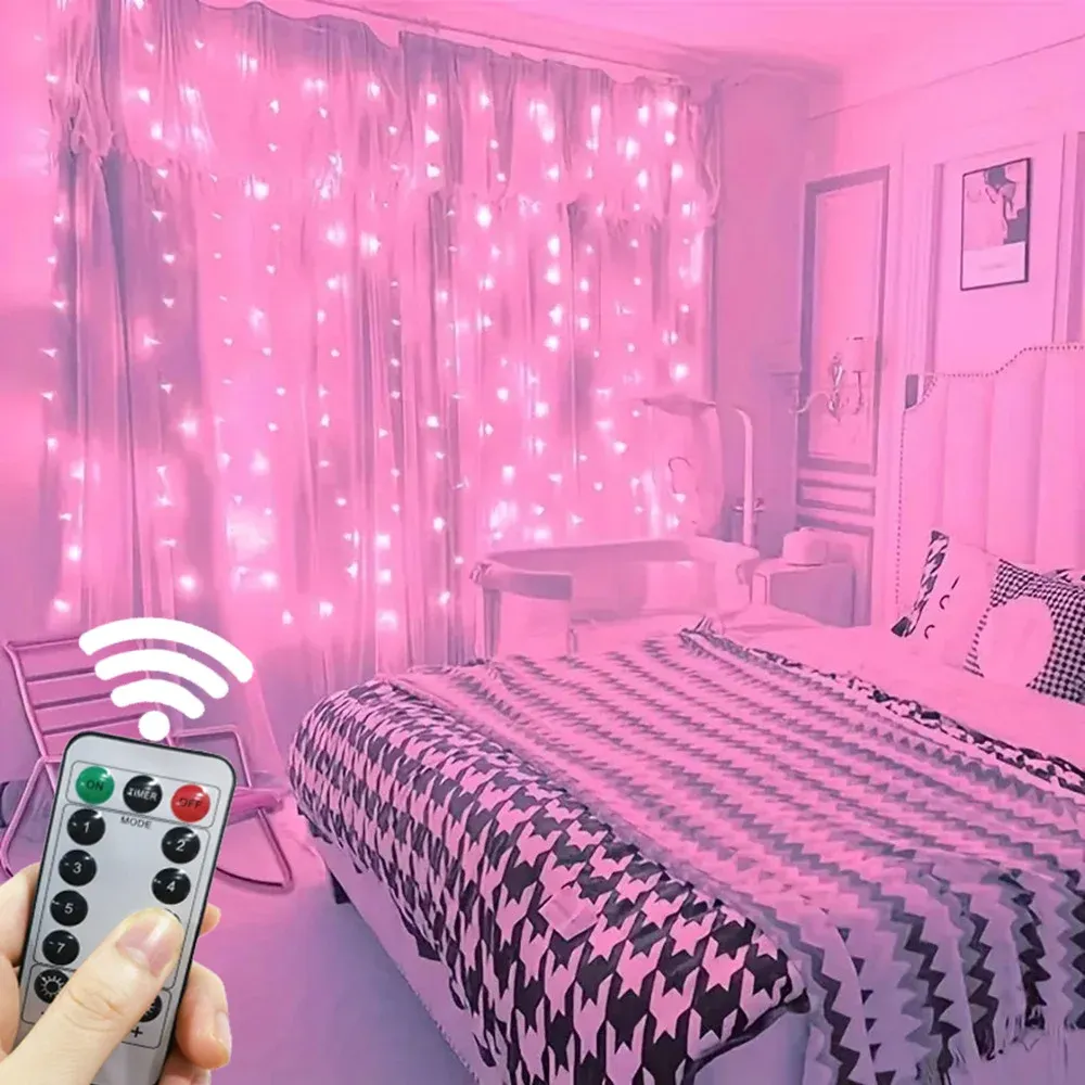 Guirlande lumineuse LED à 8 modes avec prise USB, décoration de mariage et d'intérieur
