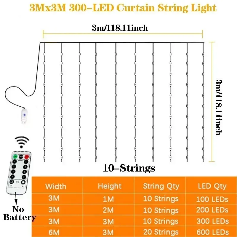 Guirlande lumineuse LED à 8 modes avec prise USB, décoration de mariage et d'intérieur 6
