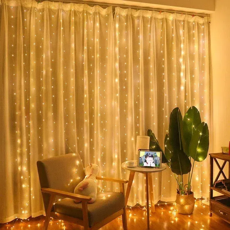 Guirlande lumineuse dans un intérieur