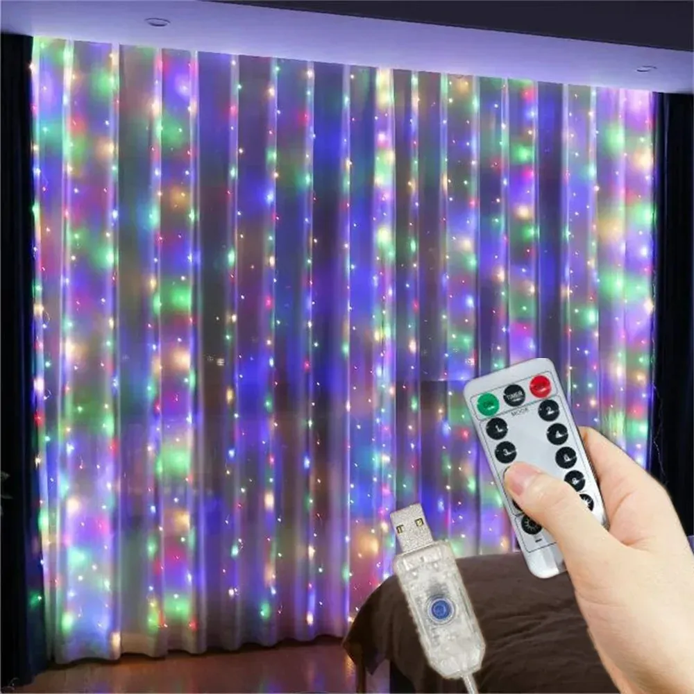 Guirlande lumineuse LED à 8 modes avec prise USB, décoration de mariage et d'intérieur 13