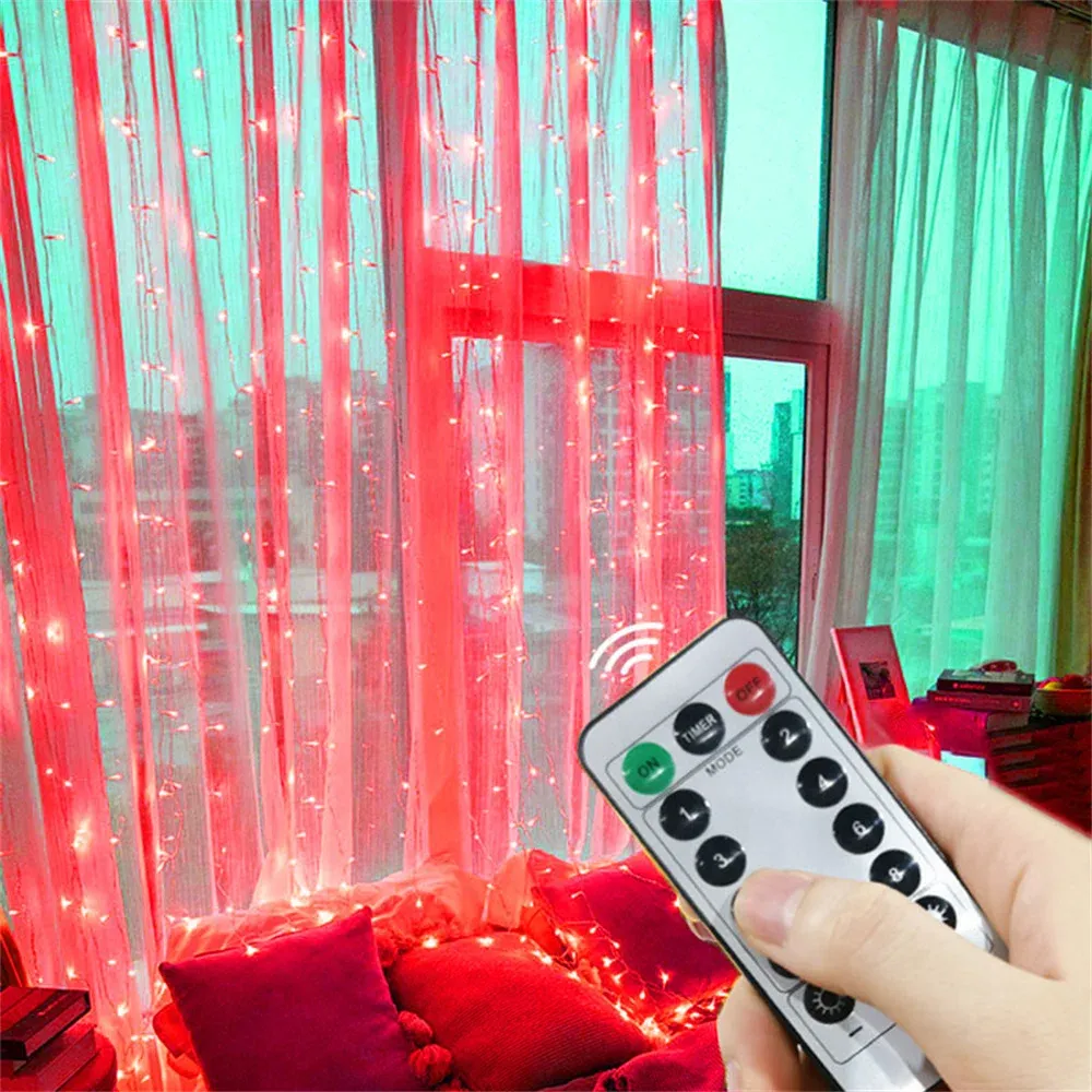 Guirlande lumineuse LED à 8 modes avec prise USB, décoration de mariage et d'intérieur 7