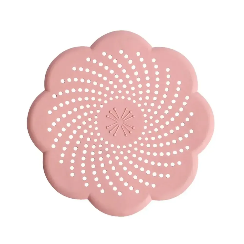 Bouchon de vidange de sol en silicone en forme de fleur, filtre de siphon à mailles anti-obstruction, capture des cheveux et déchets, accessoire pour cuisine et salle de bain 8