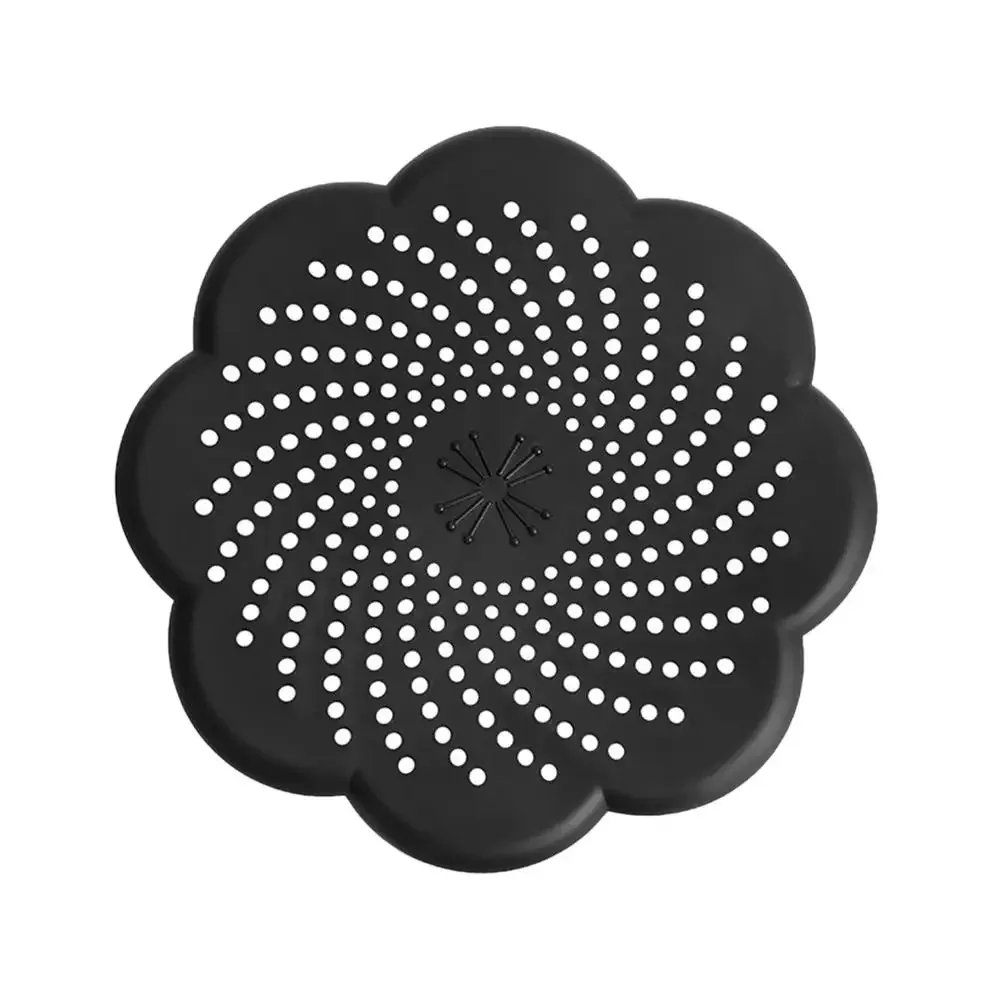 Bouchon de vidange de sol en silicone en forme de fleur, filtre de siphon à mailles anti-obstruction, capture des cheveux et déchets, accessoire pour cuisine et salle de bain 9