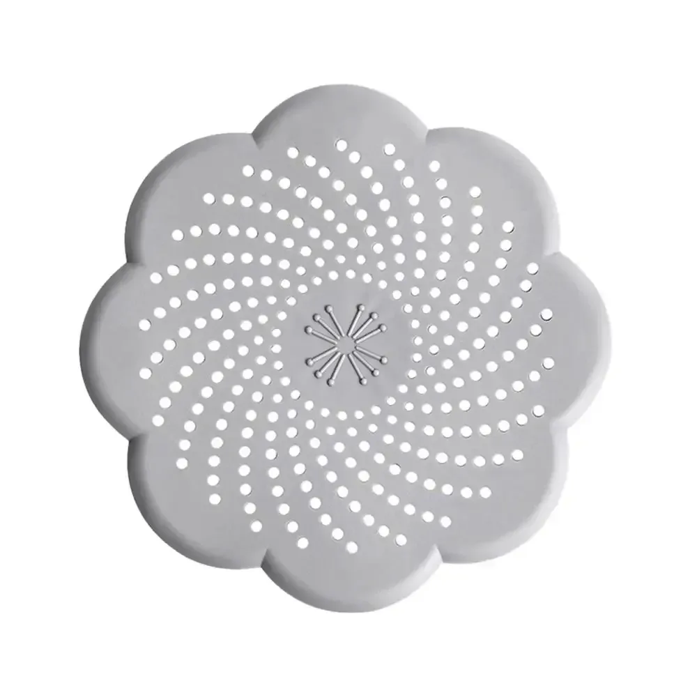 Bouchon de vidange de sol en silicone en forme de fleur, filtre de siphon à mailles anti-obstruction, capture des cheveux et déchets, accessoire pour cuisine et salle de bain 10