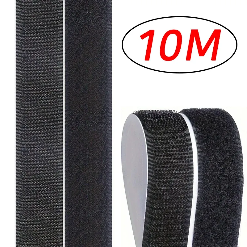 Ruban auto-adhésif double face à crochets et boucles, rouleau de 1 à 10 m, pour fixation domestique et automobile - Image 1