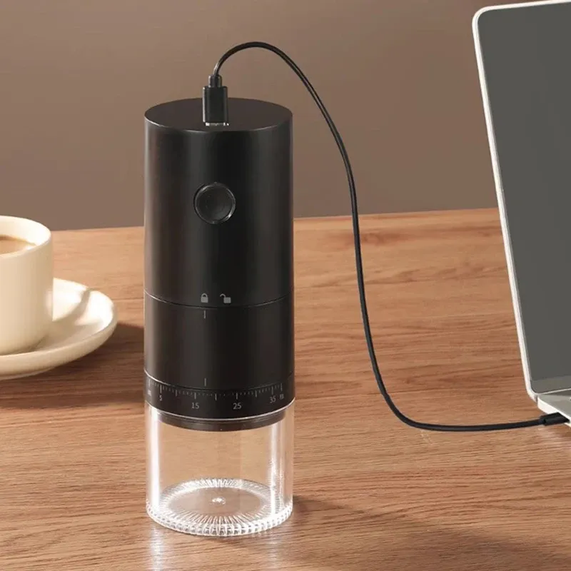 Moulin à café électrique rechargeable, moulin automatique portable à noyau en céramique 4
