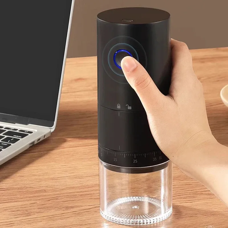 Moulin à café électrique rechargeable, moulin automatique portable à noyau en céramique 5