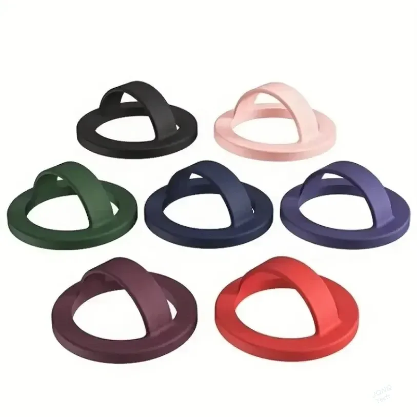 Anneau de maintien magnétique amovible en silicone liquide imperméable pour téléphone, compatible iPhone et Android