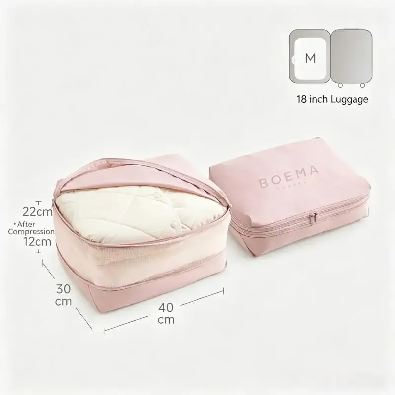 Sacs de compression 5 en 1 pour voyage : organisateurs de bagages portables à compartiments multiples 16