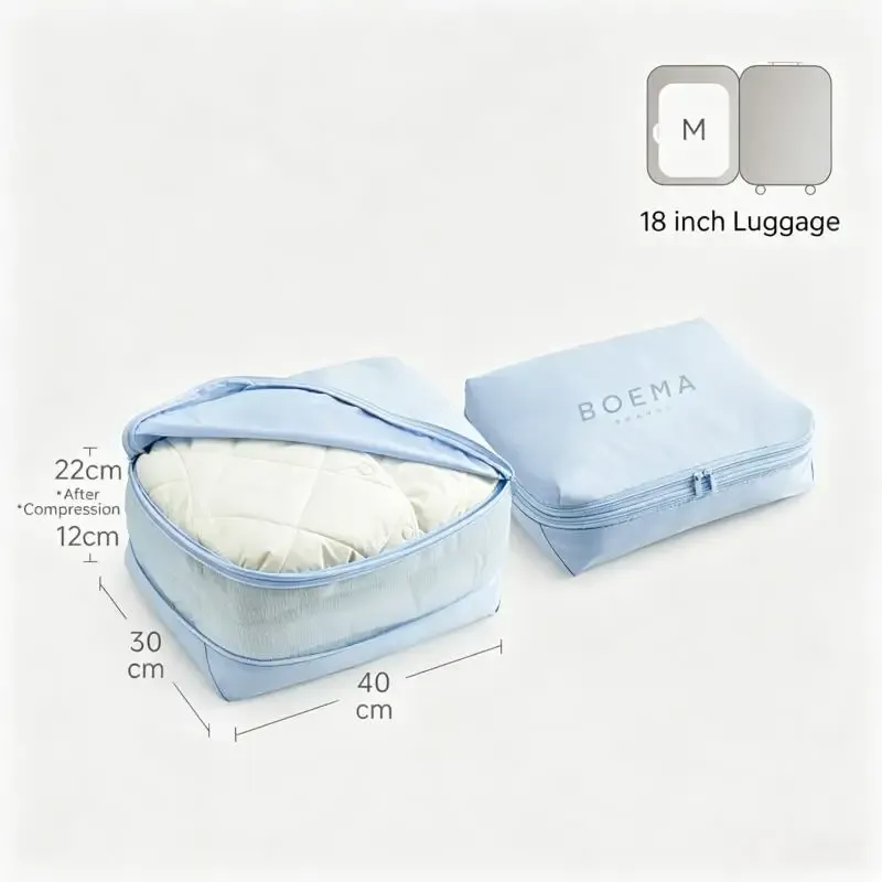 Sacs de compression 5 en 1 pour voyage : organisateurs de bagages portables à compartiments multiples 15