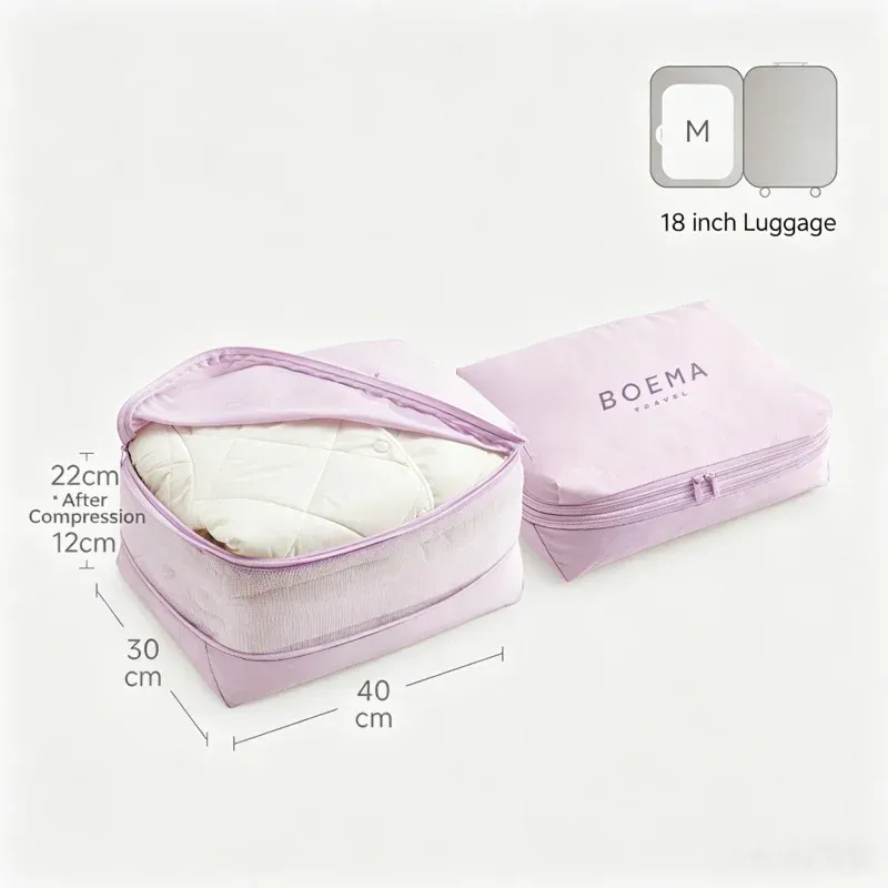 Sacs de compression 5 en 1 pour voyage : organisateurs de bagages portables à compartiments multiples 13