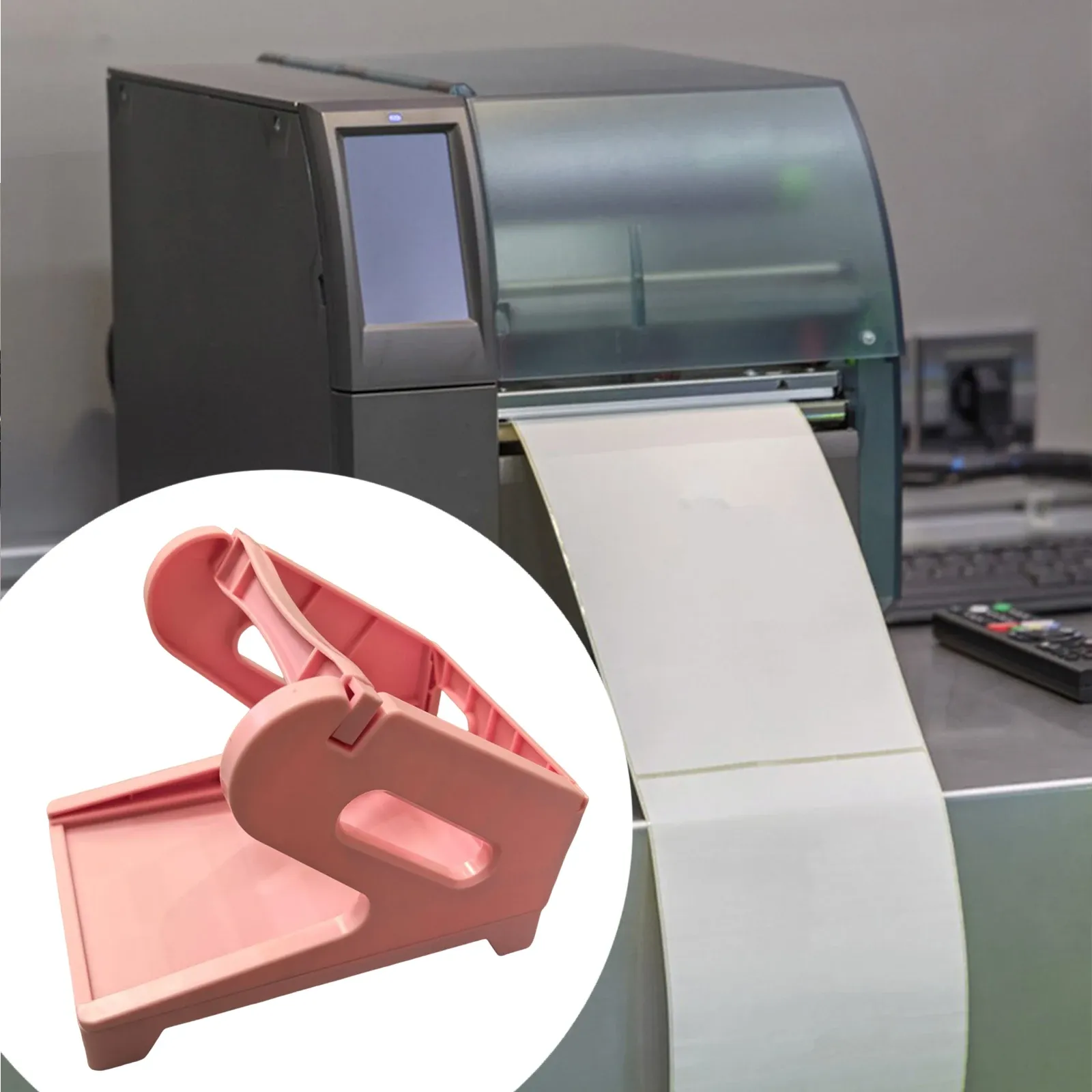 Porte-étiquettes pour imprimante de bureau, support d'étiquettes d'expédition pour rouleaux et étiquettes pliables 2