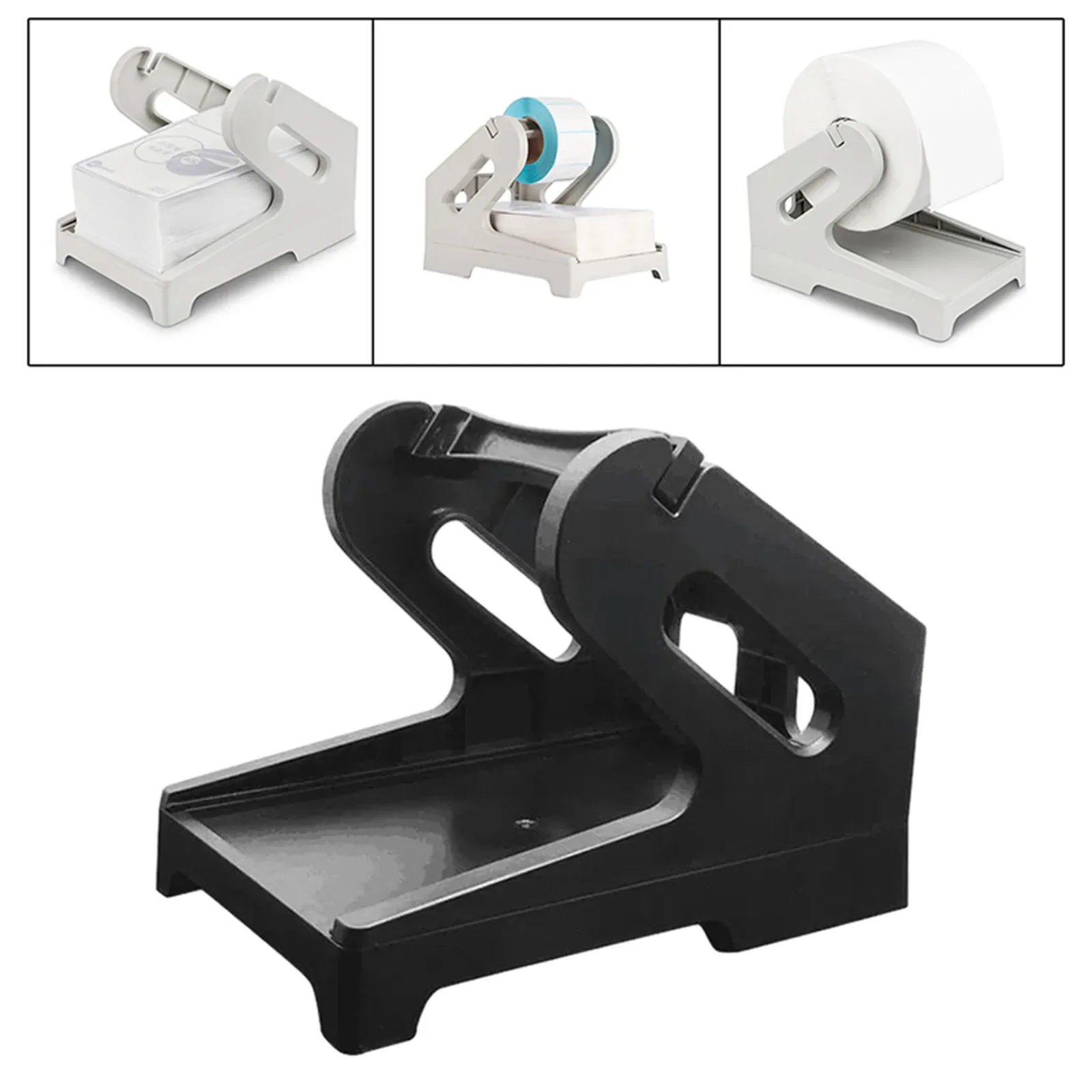 Porte-étiquettes pour imprimante de bureau, support d'étiquettes d'expédition pour rouleaux et étiquettes pliables 4