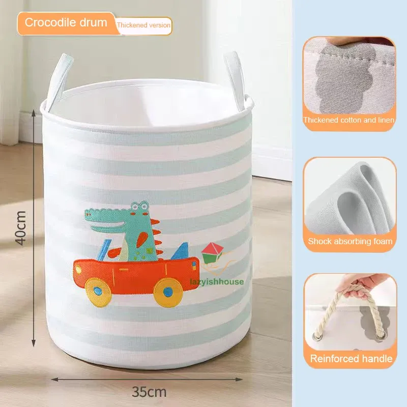 Panier de rangement pliable en lin avec poignée, organisateur en tissu pour armoire, bureau et chambre, idéal pour jouets et linge 16