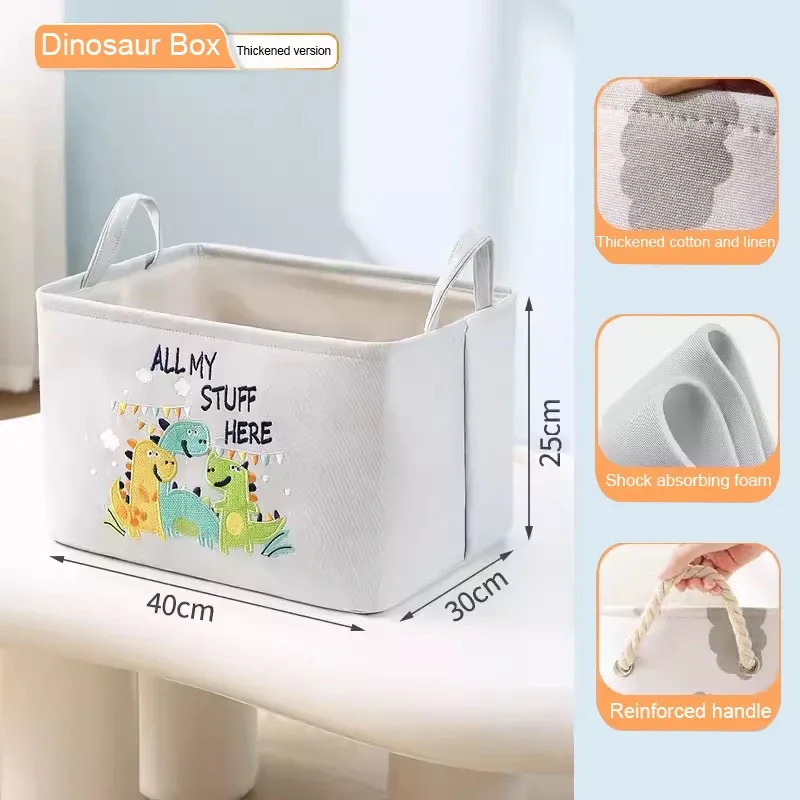 Panier de rangement pliable en lin avec poignée, organisateur en tissu pour armoire, bureau et chambre, idéal pour jouets et linge 15