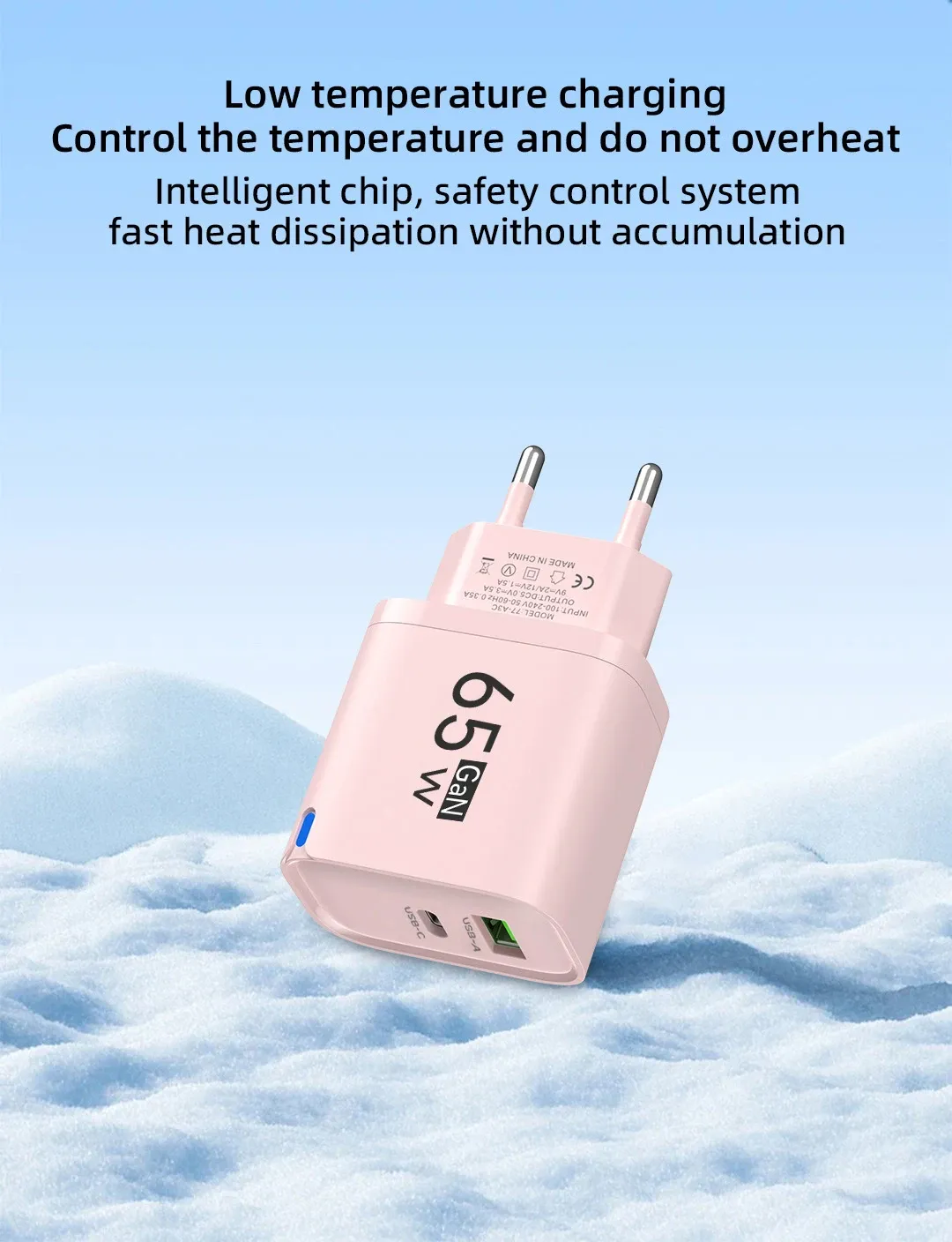 Chargeur GaN 65 W compact