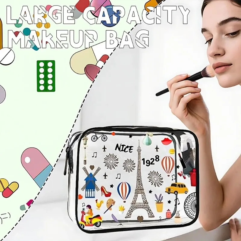 Organisateur cosmétique transparent en situation