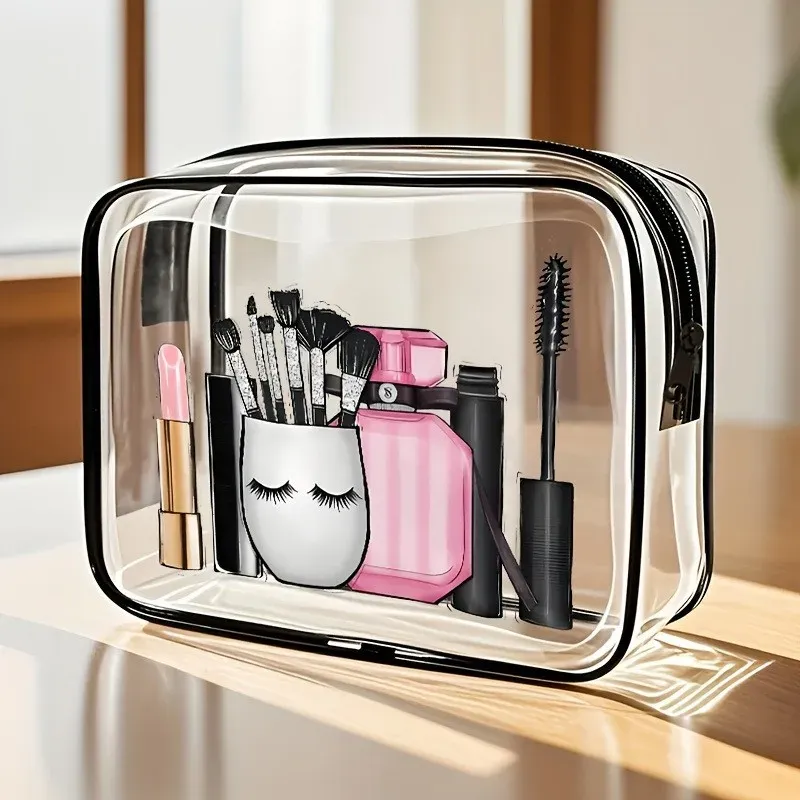 Organisateur de voyage transparent, espace de rangement