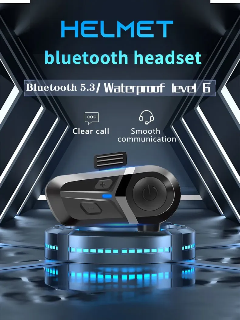 Casque de moto Bluetooth 5.3 étanche
